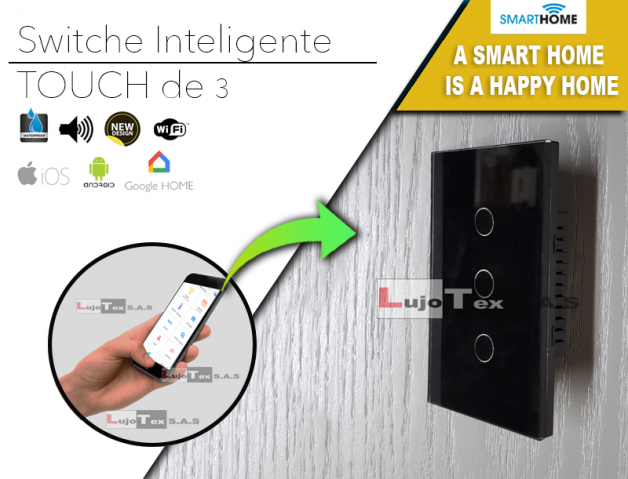 Switche Touch inteligente de 3